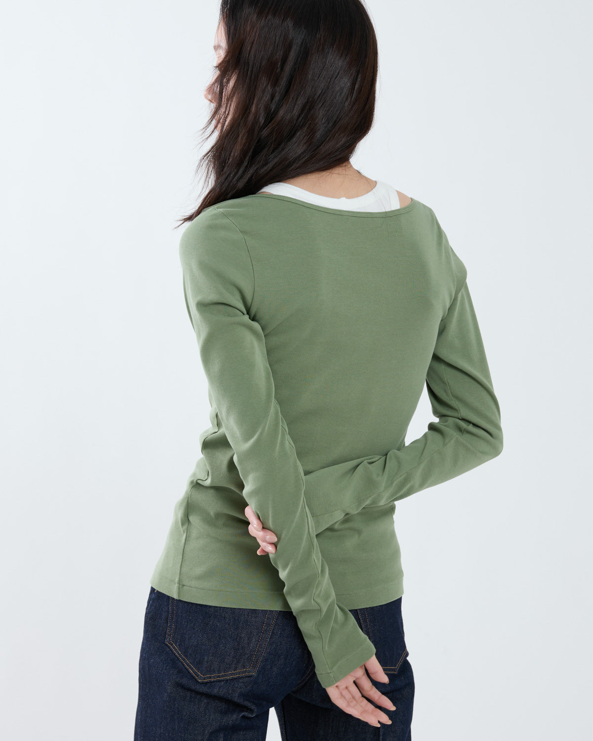 ORGANIC COTTON FINE RIB CARDIGAN