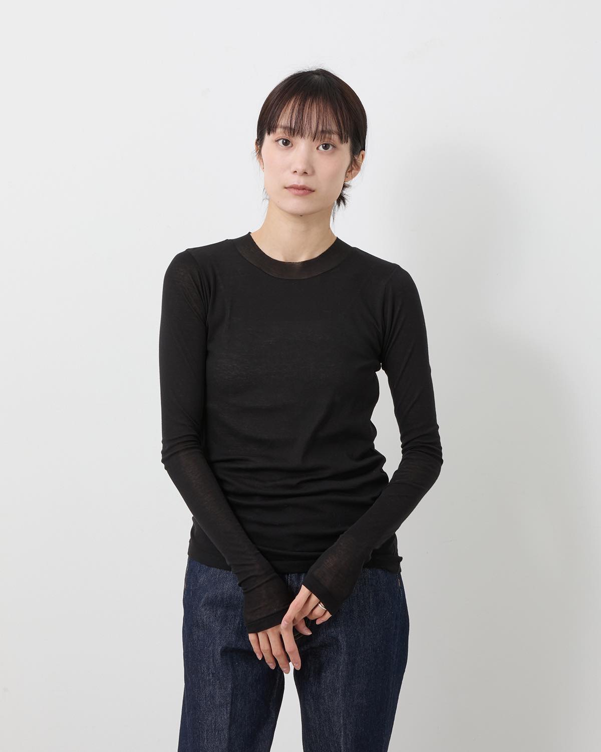 SUPER HIGH GAUGE SHEER RIB L/S TEE