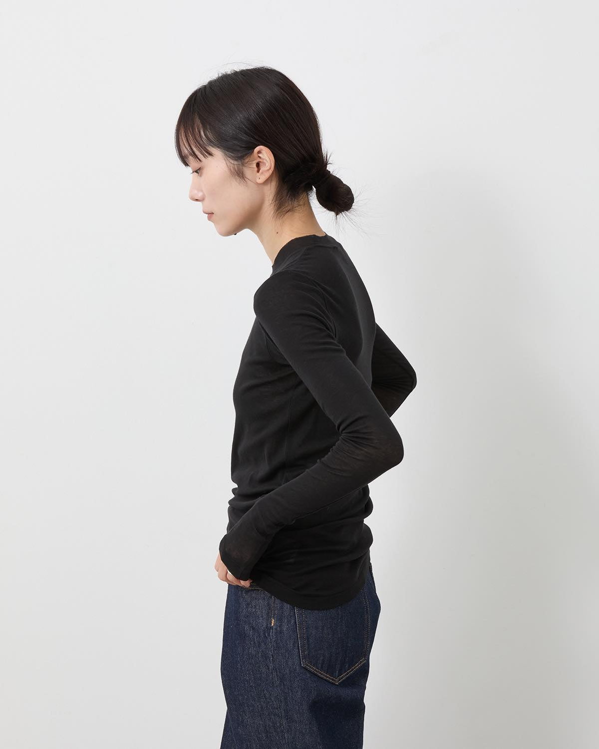 SUPER HIGH GAUGE SHEER RIB L/S TEE