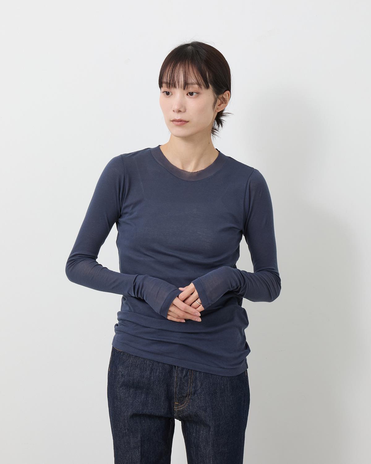 SUPER HIGH GAUGE SHEER RIB L/S TEE