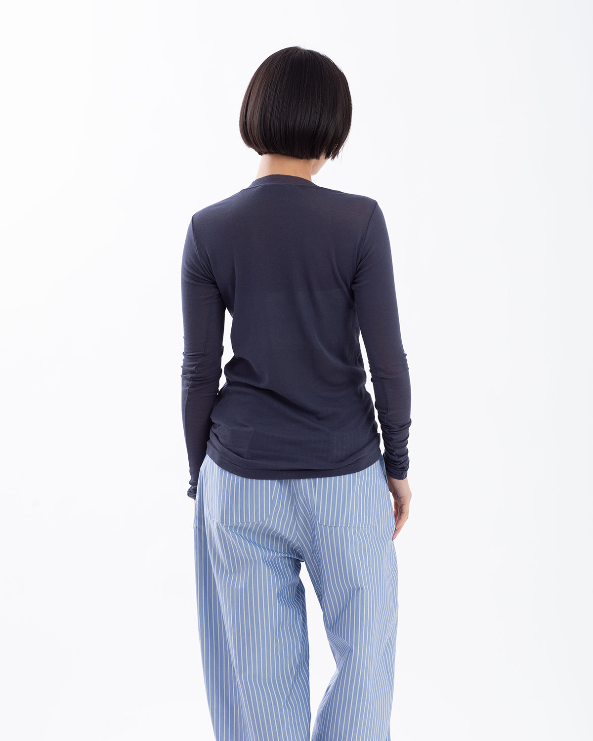 SUPER HIGH GAUGE SHEER RIB L/S TEE