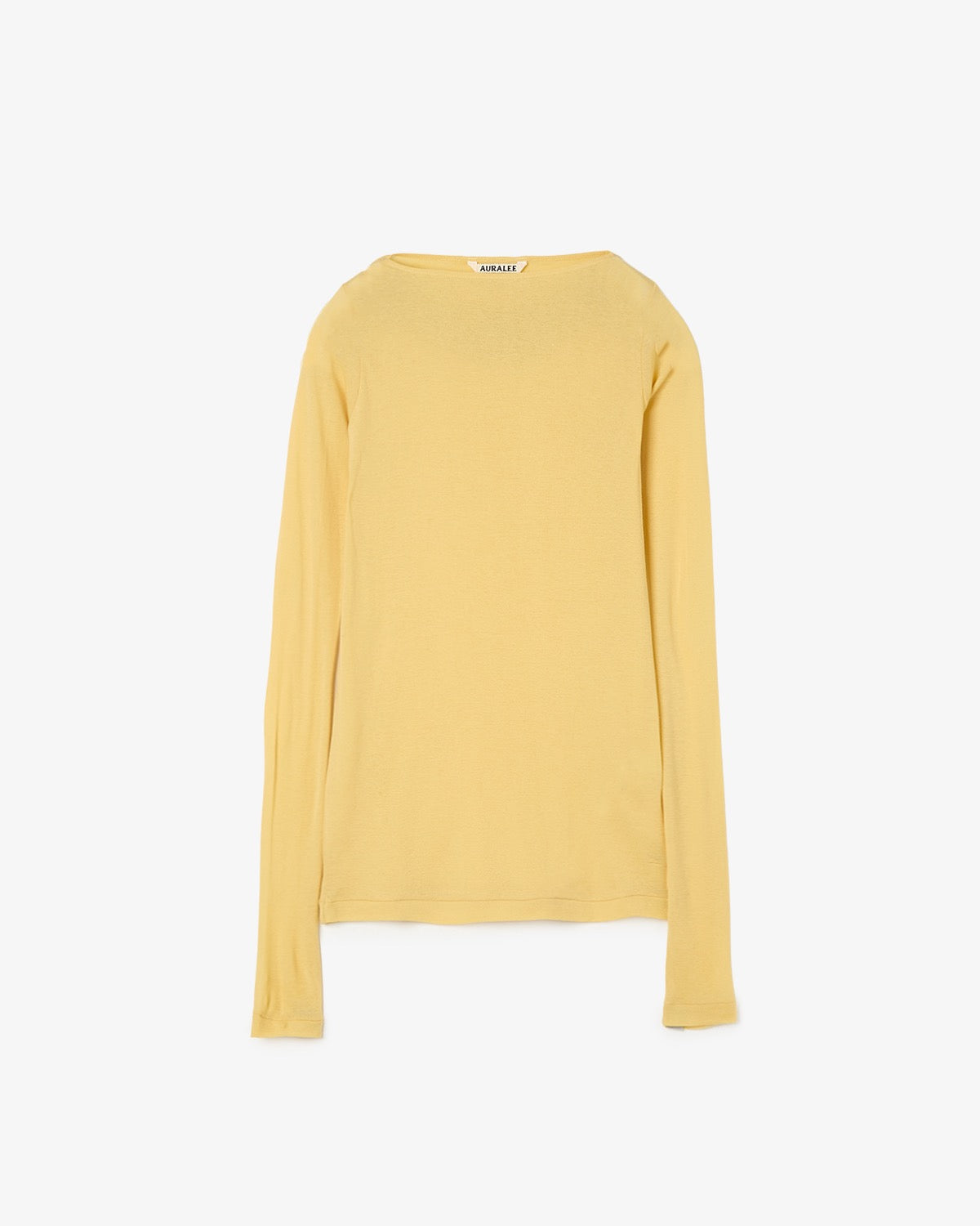 SUPER HIGH GAUGE SHEER RIB BOAT NECK L/S TEE