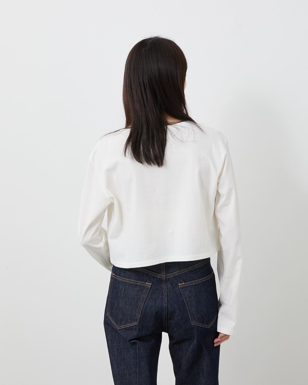 HIGH GAUGE COTTON JERSEY BOAT NECK L/S TEE