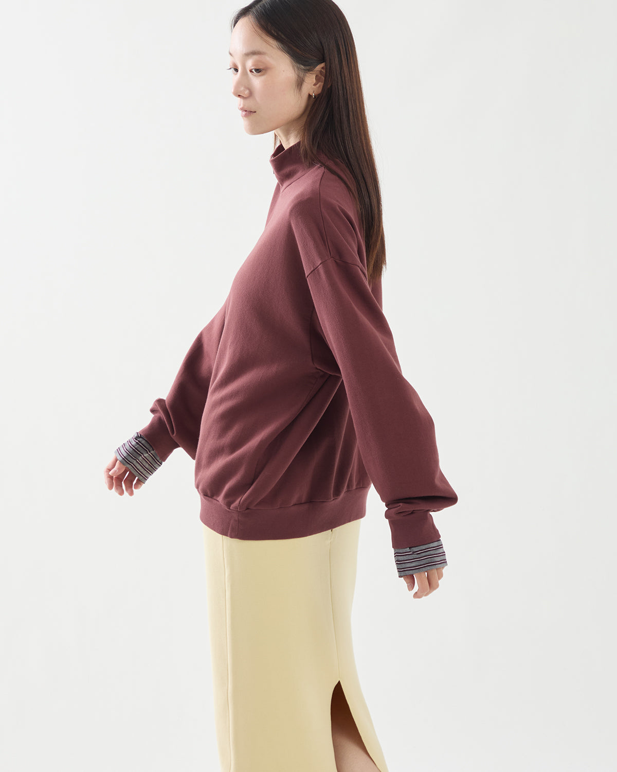 SUPER HIGH GAUGE SWEAT HALF ZIP P/O