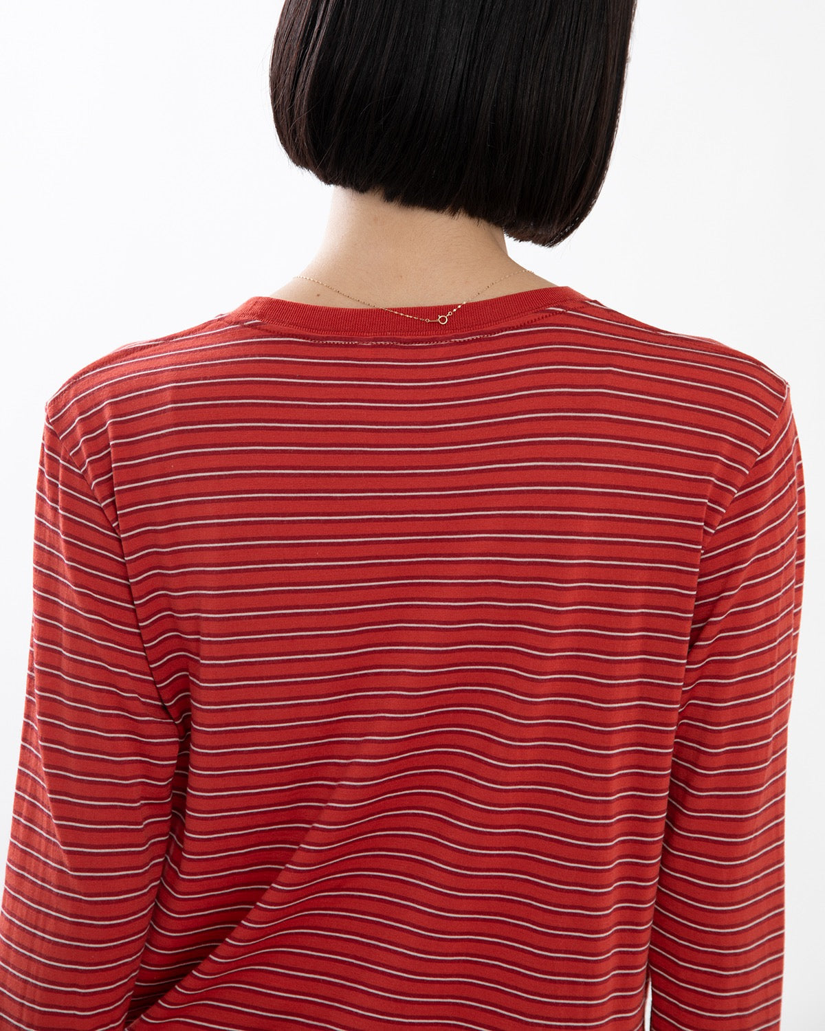 SOFT SMOOTH WOOL STRIPE JERSEY L/S TEE (WOMEN'S)