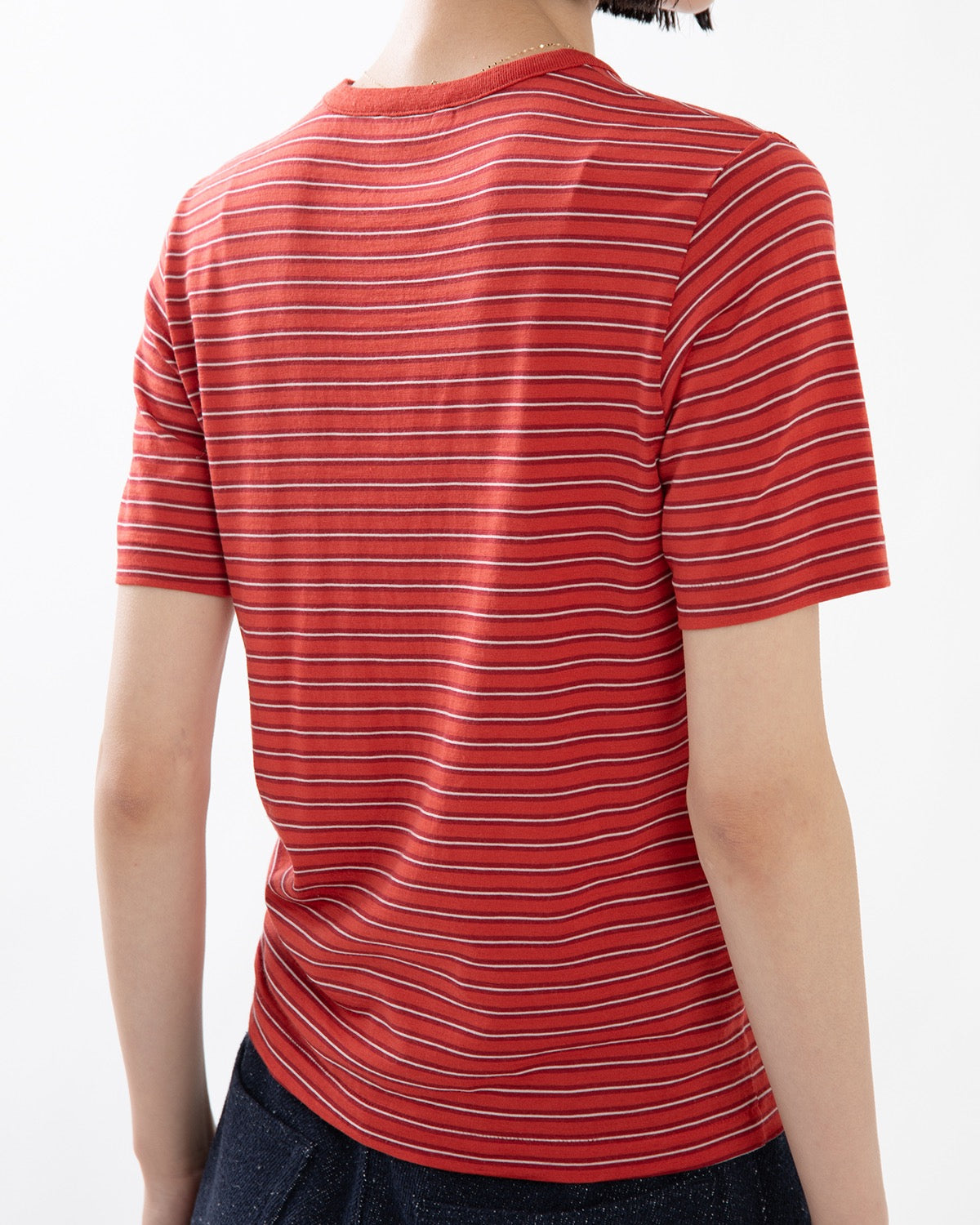 SOFT SMOOTH WOOL STRIPE JERSEY TEE (WOMEN'S)