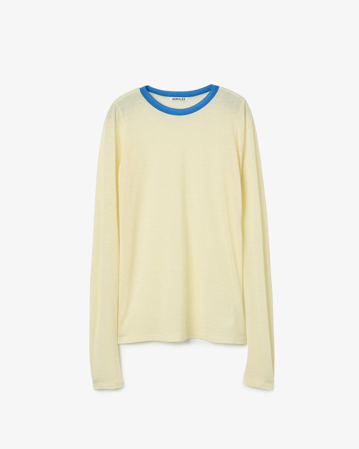 FLUFFY CASHMERE NYLON JERSEY RINGER L/S TEE