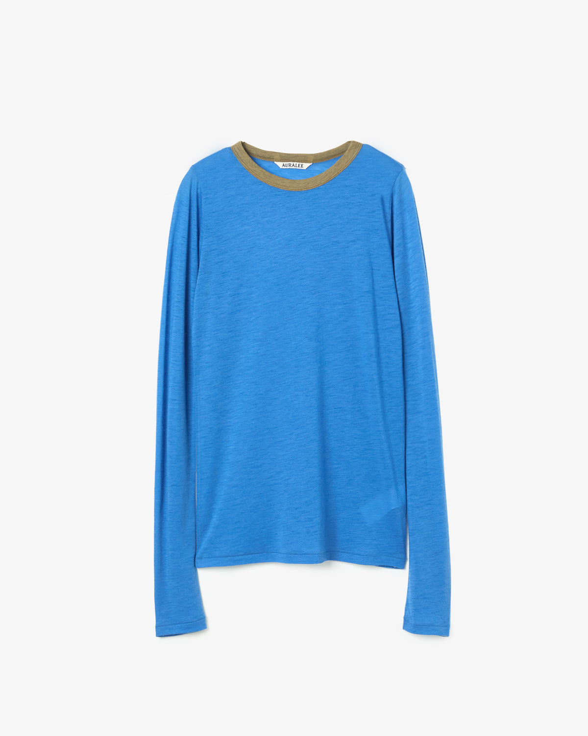 FLUFFY CASHMERE NYLON JERSEY RINGER L/S TEE