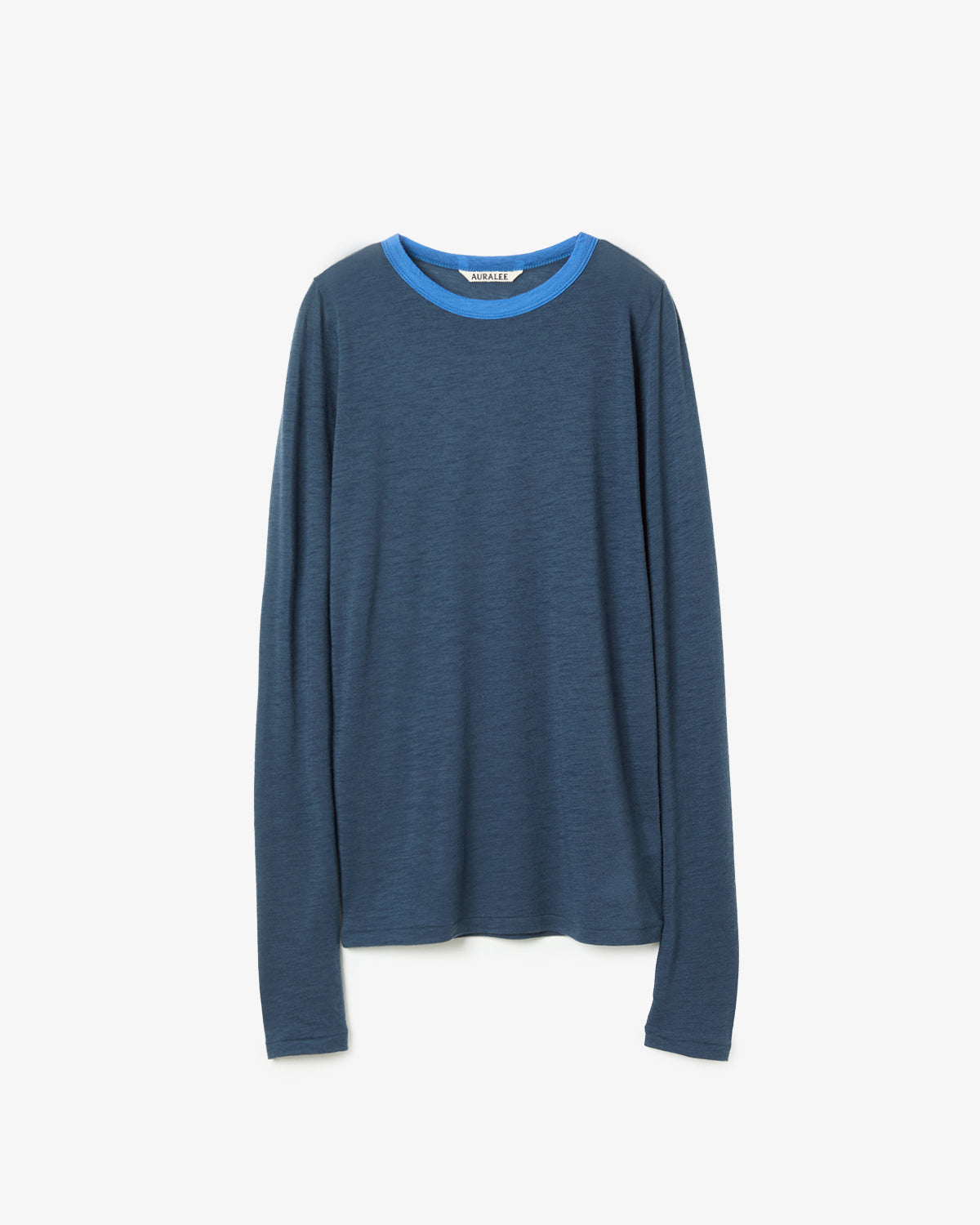 FLUFFY CASHMERE NYLON JERSEY RINGER L/S TEE