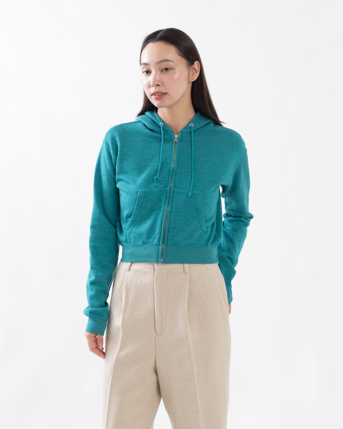 HIGH-TWIST COMPACT SWEAT ZIP PARKER (WOMEN'S)