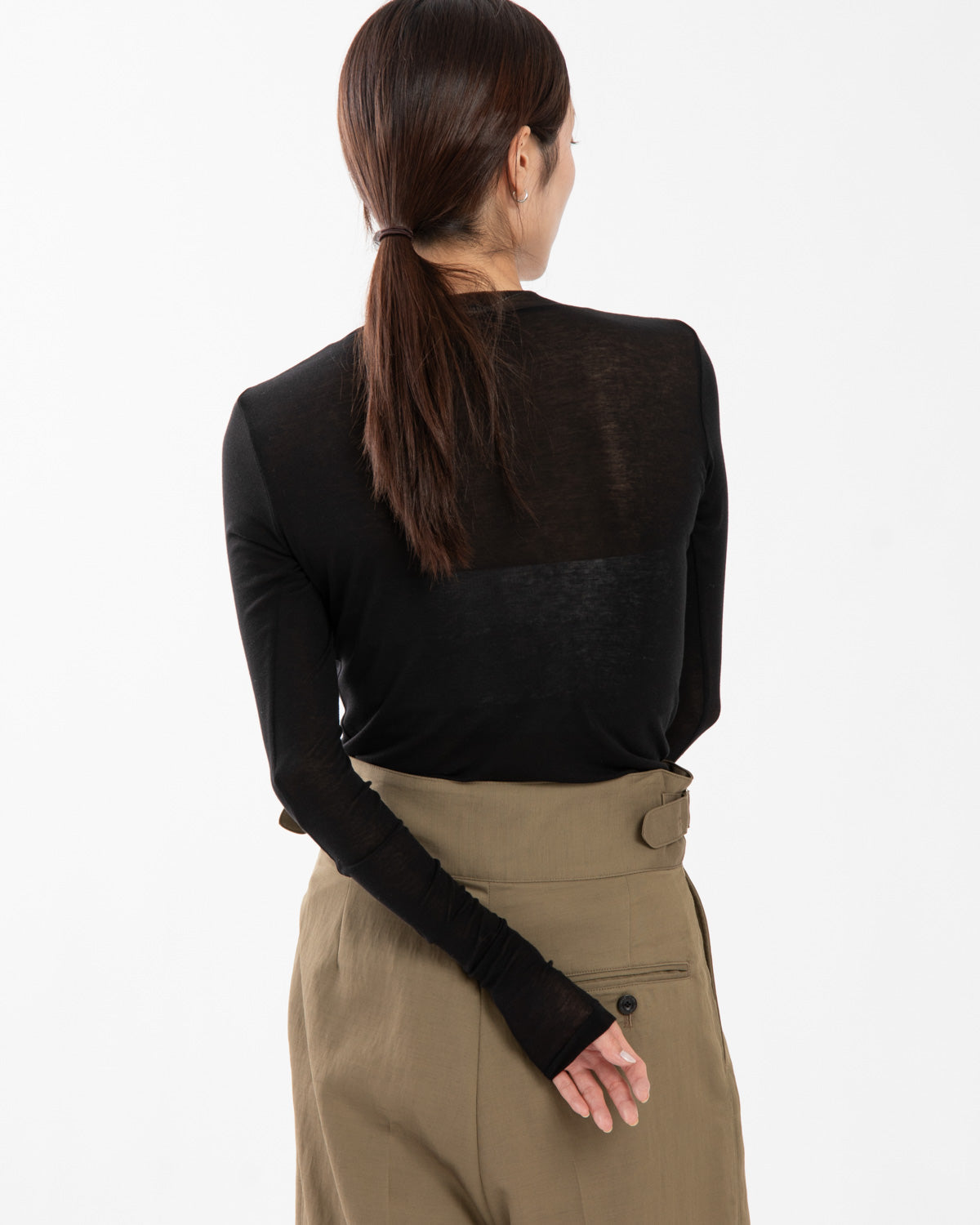 SUPER HIGH GAUGE SHEER RIB L/S TEE