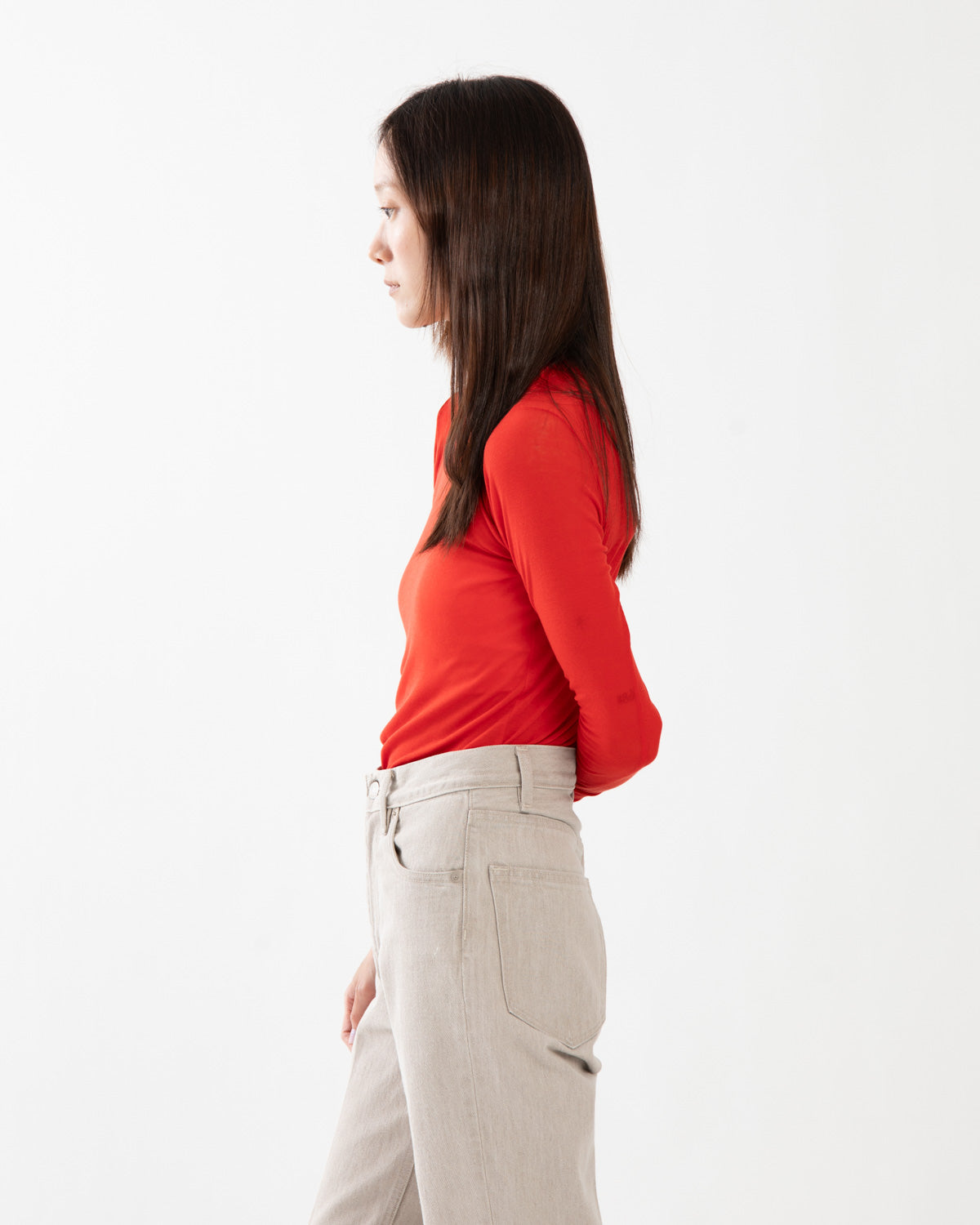 SUPER HIGH GAUGE SHEER RIB L/S TEE