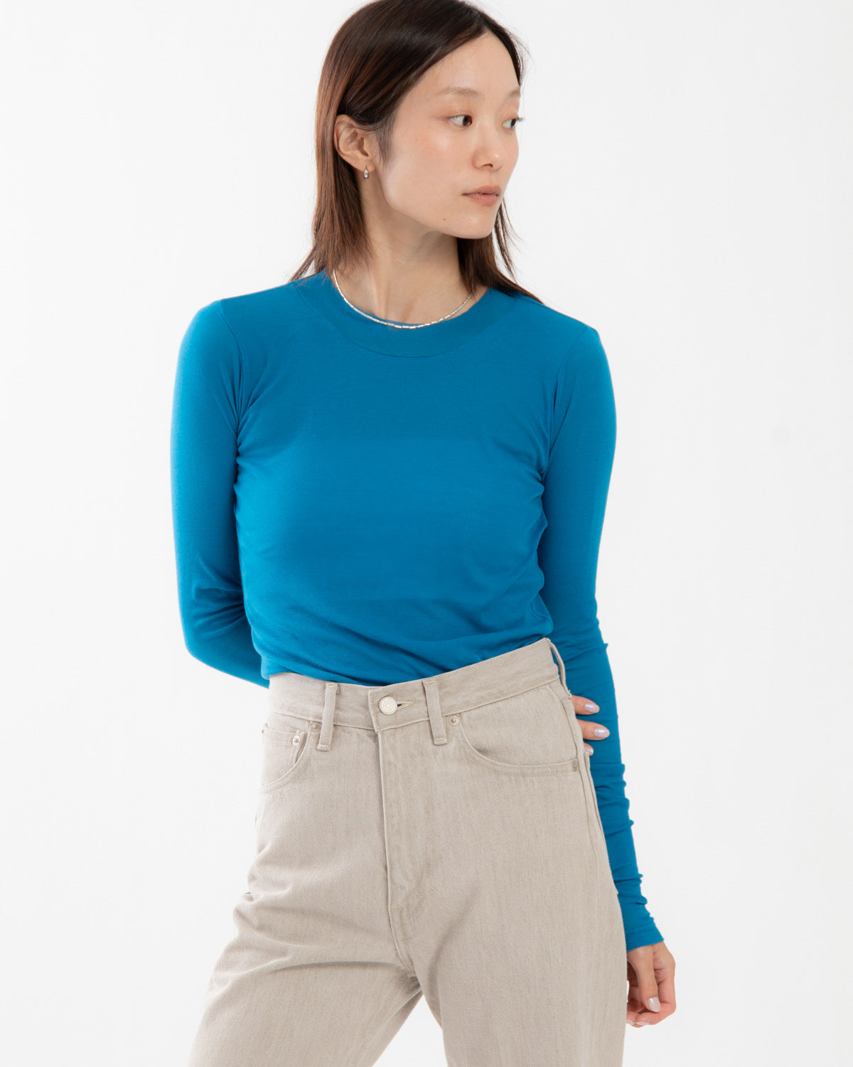 SUPER HIGH GAUGE SHEER RIB L/S TEE