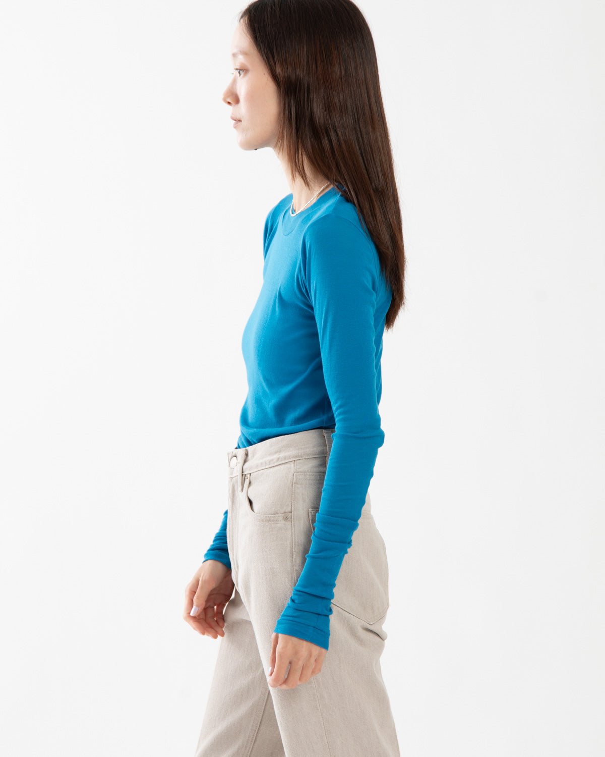 SUPER HIGH GAUGE SHEER RIB L/S TEE