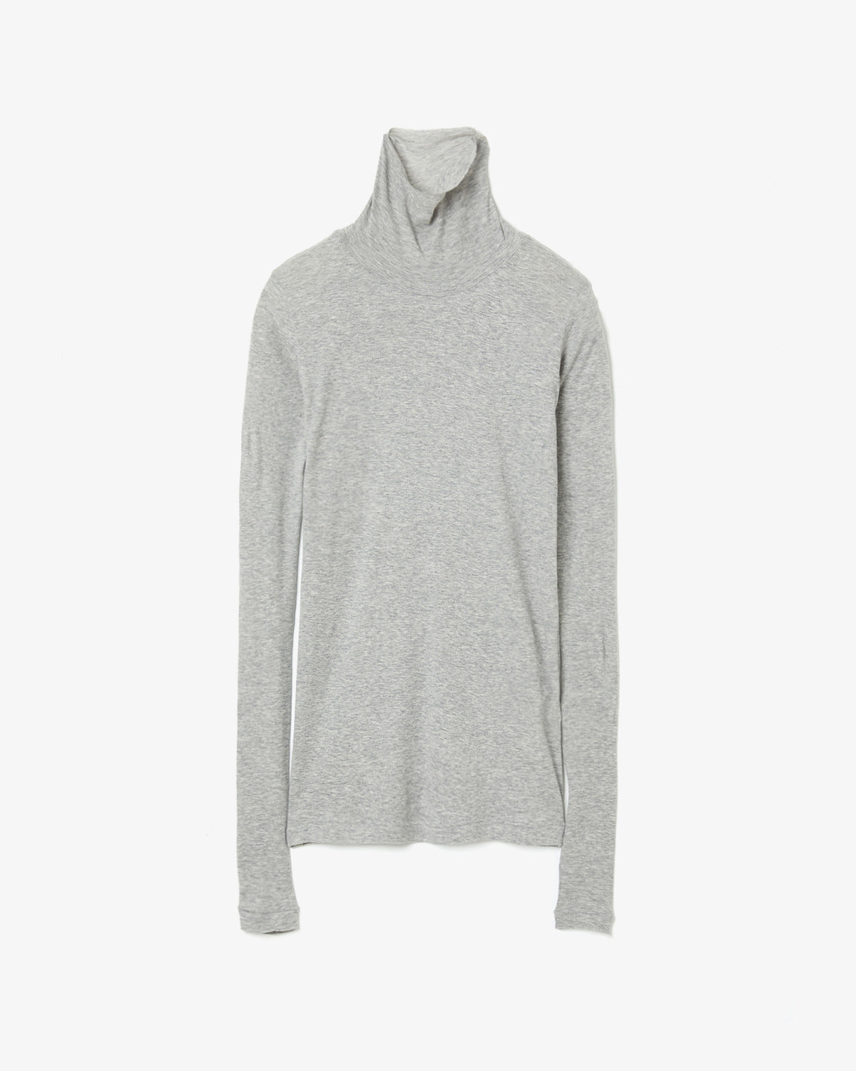 SUPER HIGH GAUGE SHEER RIB TURTLE NECK L/S TEE