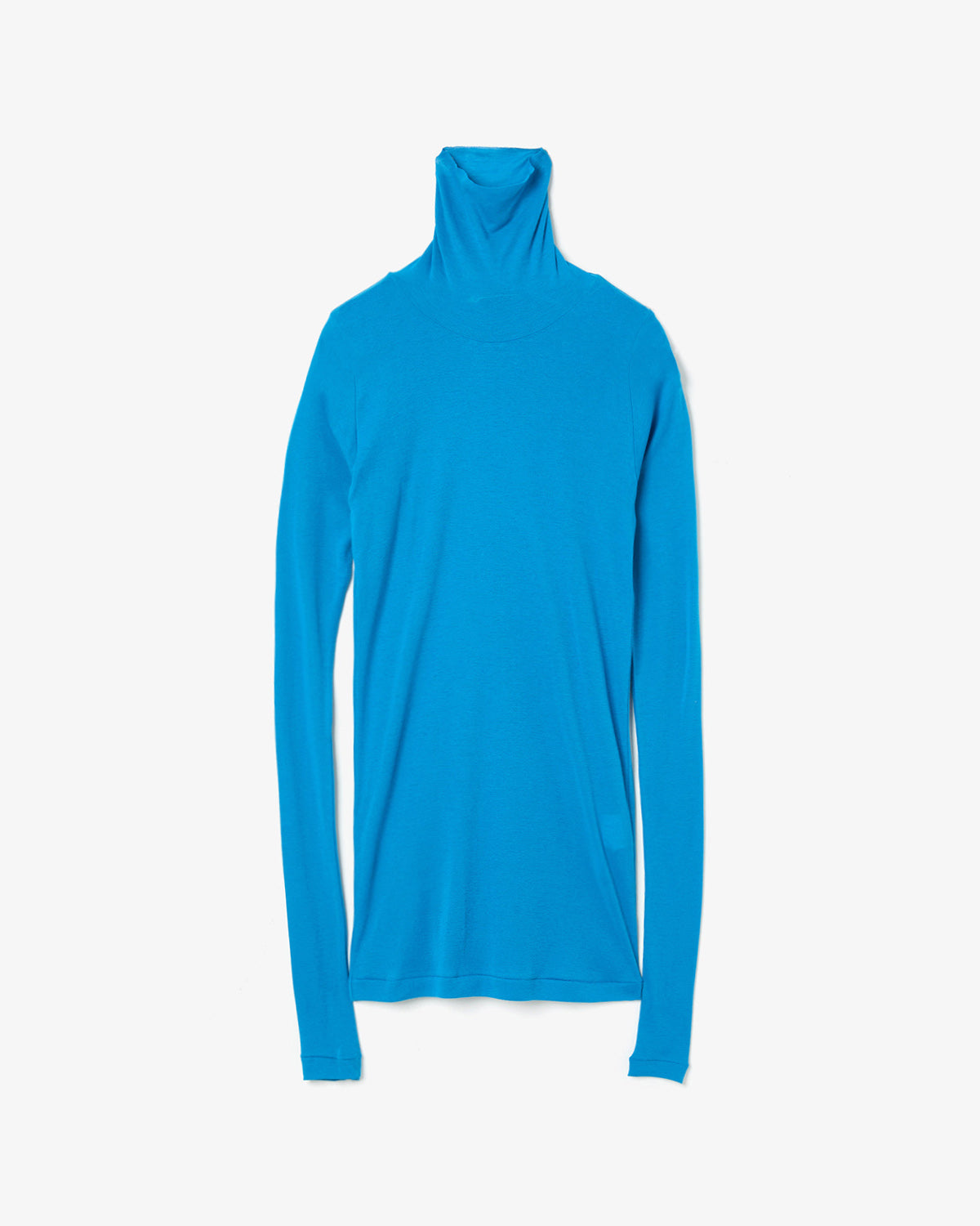 SUPER HIGH GAUGE SHEER RIB TURTLE NECK L/S TEE