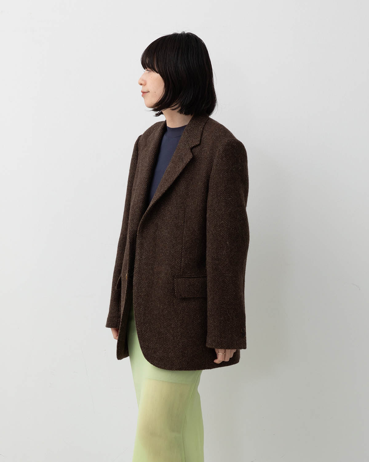 LAMA SHETLAND WOOL TWEED OVER JACKET (WOMEN'S)