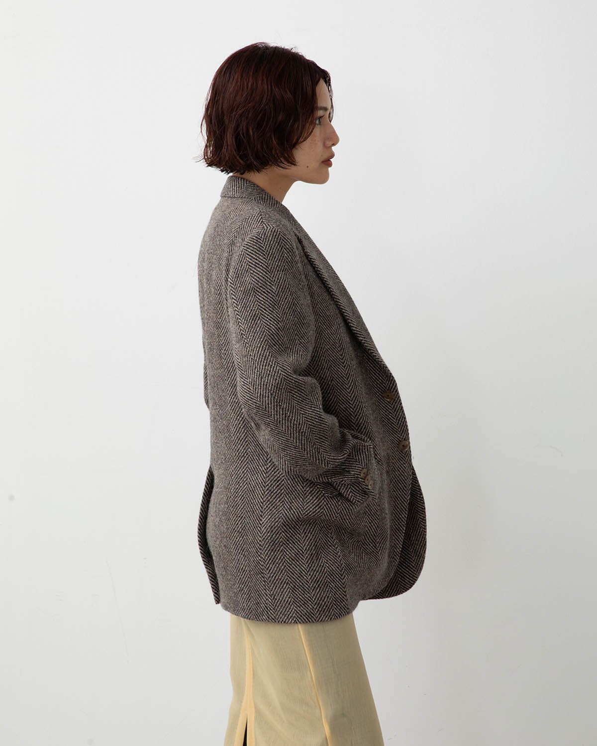 LAMA SHETLAND WOOL TWEED OVER JACKET (WOMEN'S)