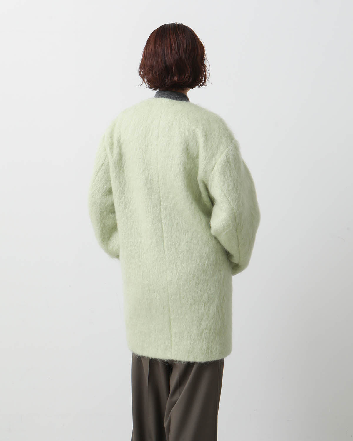 BRUSHED MOHAIR SHAGGY COAT