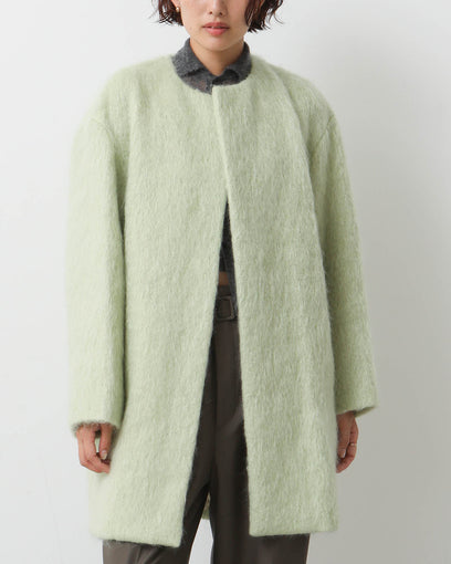 BRUSHED MOHAIR SHAGGY COAT