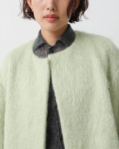 BRUSHED MOHAIR SHAGGY COAT