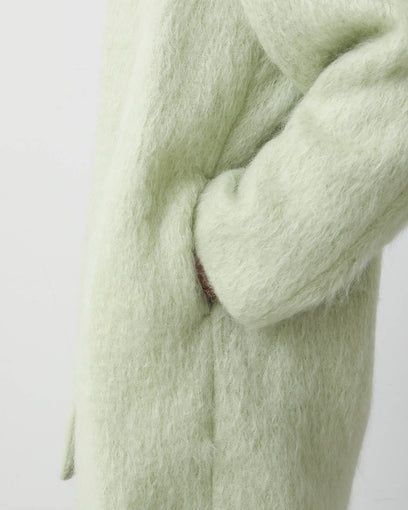 BRUSHED MOHAIR SHAGGY COAT