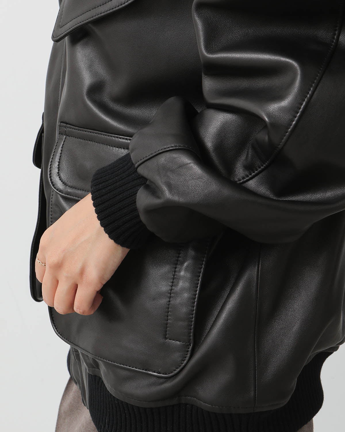 LAMB LEATHER ZIP BLOUSON