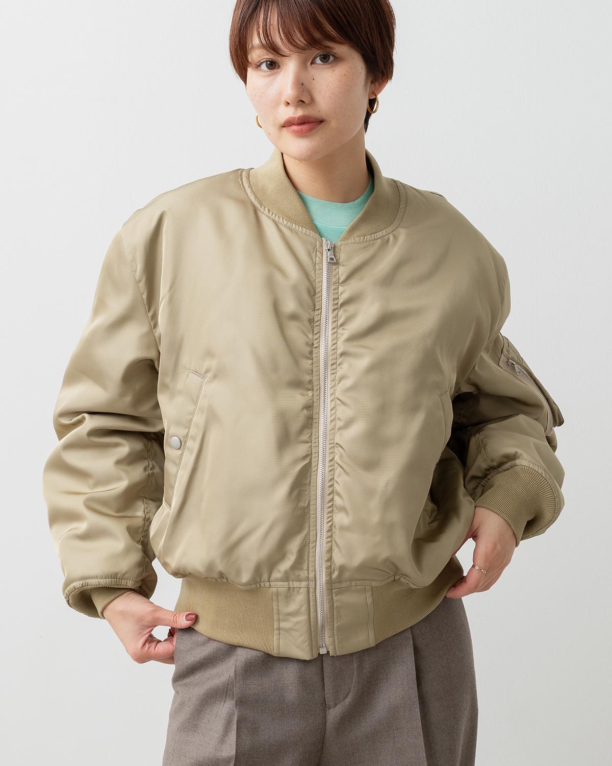 HIGH DENSITY SILK TWILL FLIGHT BLOUSON (WOMEN'S)