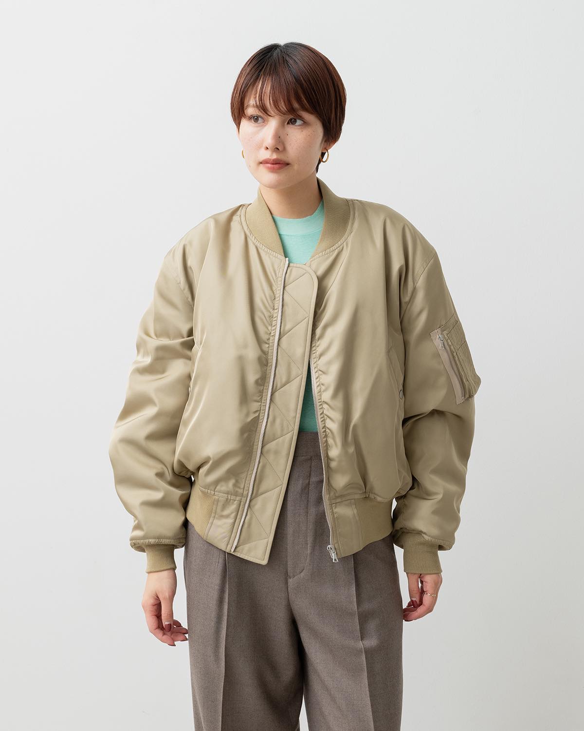 HIGH DENSITY SILK TWILL FLIGHT BLOUSON (WOMEN'S)