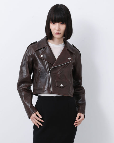 HEAVY LAMB LEATHER CROPPED RIDERS JACKET (WOMEN'S) – COVERCHORD