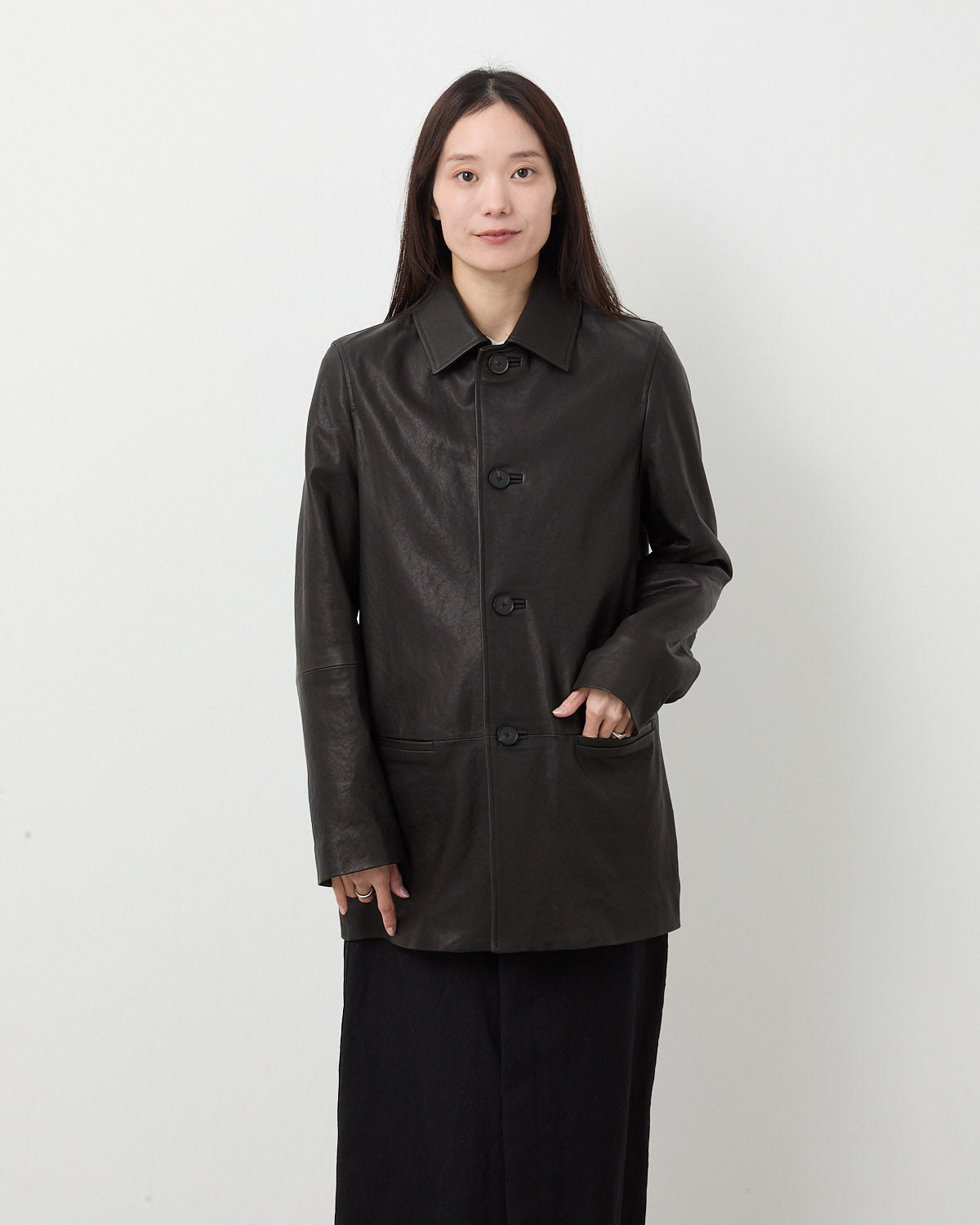 TEXTURED LAMB LEATHER BLOUSON (WOMEN'S)