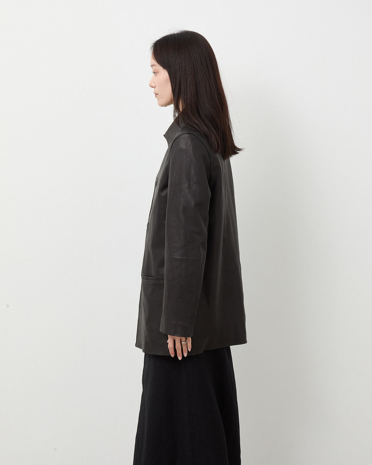 TEXTURED LAMB LEATHER BLOUSON (WOMEN'S)