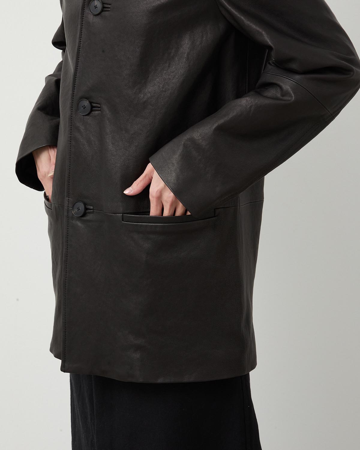 TEXTURED LAMB LEATHER BLOUSON (WOMEN'S)