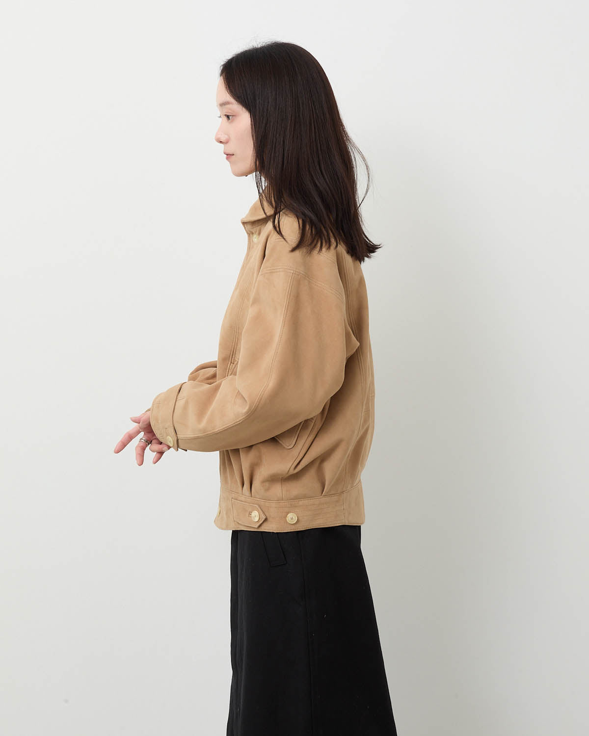 SILKY GRAIN SUEDE BLOUSON (WOMEN'S)