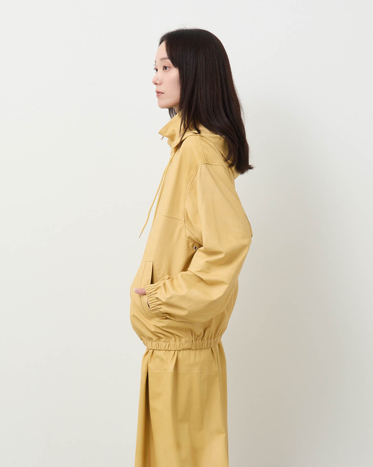 FINE BABY CALF HOODED BLOUSON (WOMEN'S)