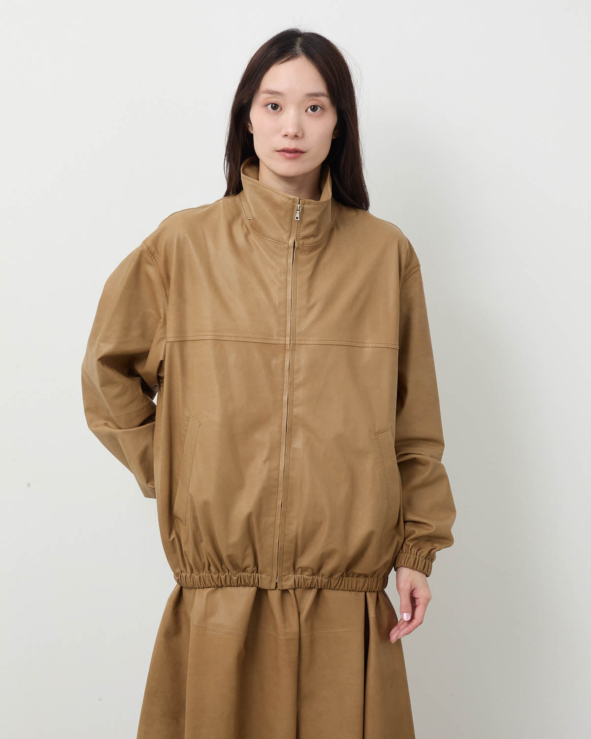 FINE BABY CALF HOODED BLOUSON (WOMEN'S)