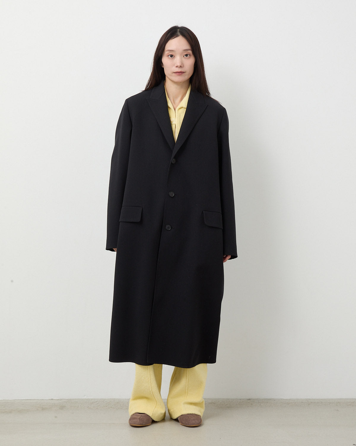STRUCTURED WOOL GABARDINE HAND SEWN COAT (WOMEN'S)