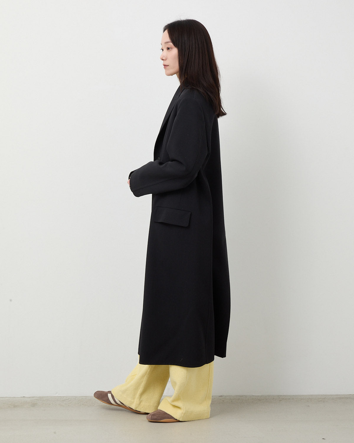 STRUCTURED WOOL GABARDINE HAND SEWN COAT (WOMEN'S)