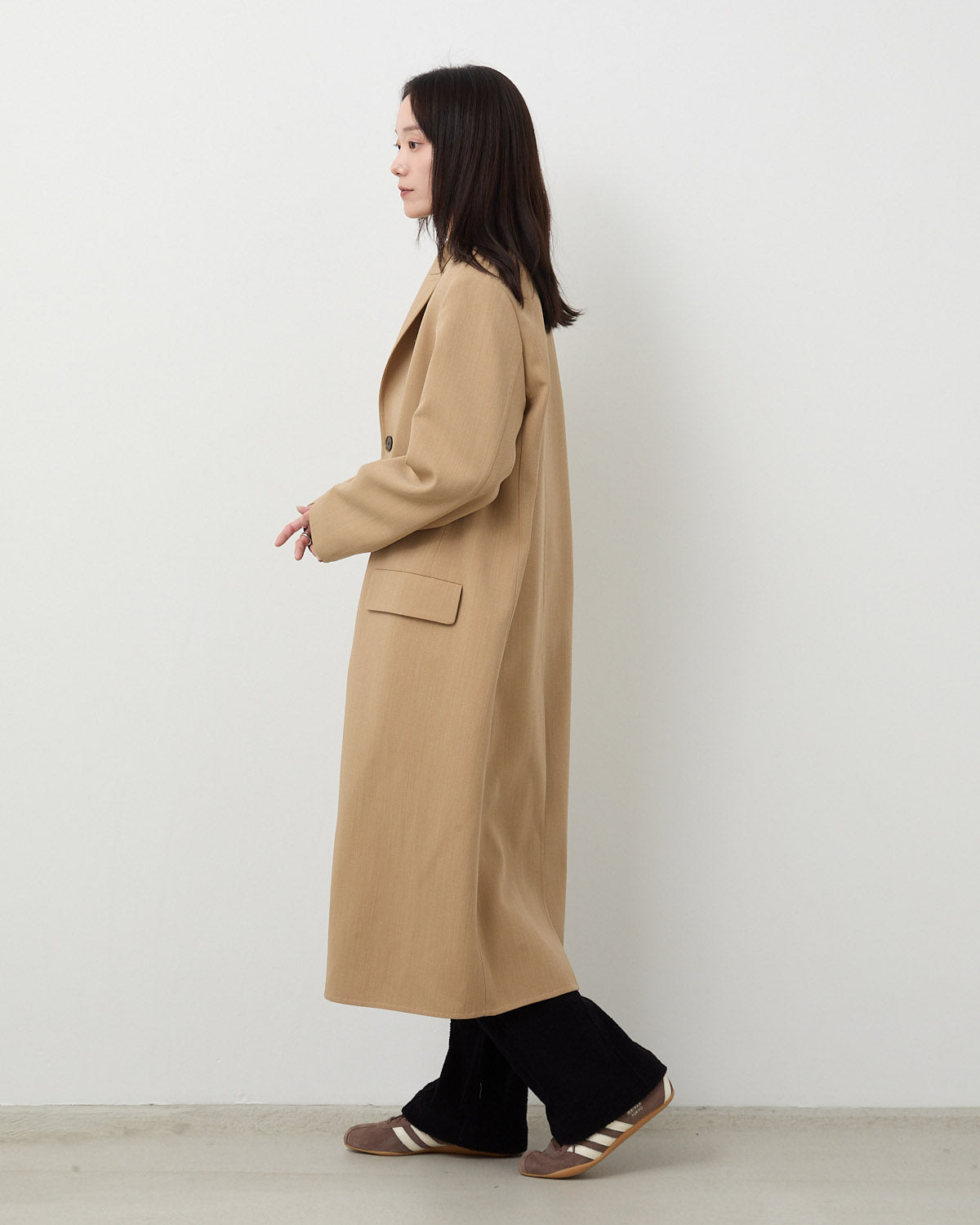 STRUCTURED WOOL GABARDINE HAND SEWN COAT (WOMEN'S)