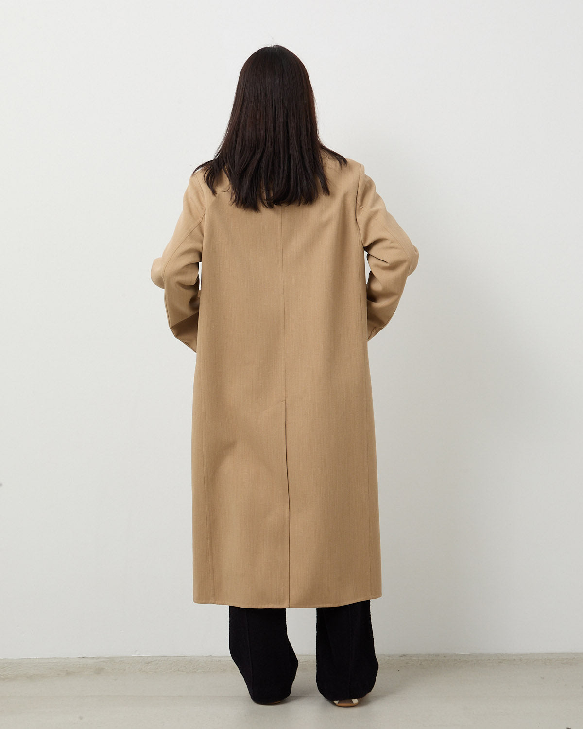 STRUCTURED WOOL GABARDINE HAND SEWN COAT (WOMEN'S)