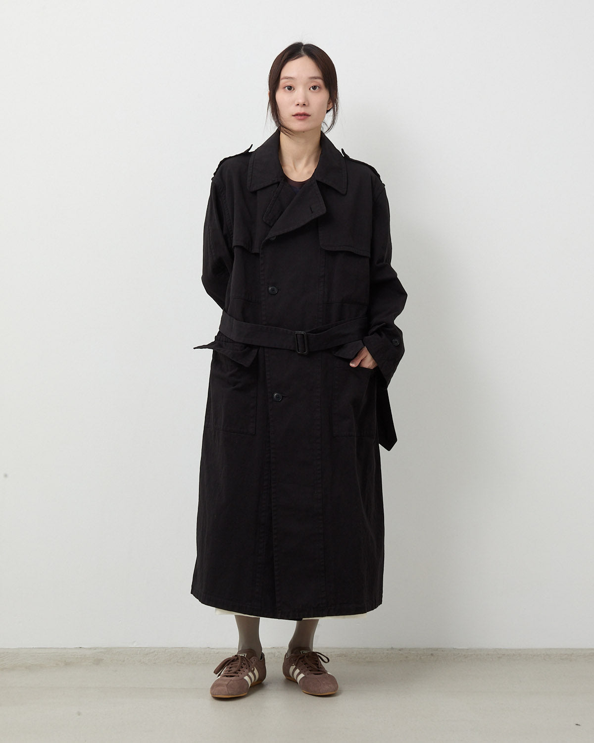GARMENT-DYED TEXTURED CHINO COAT (WOMEN'S)