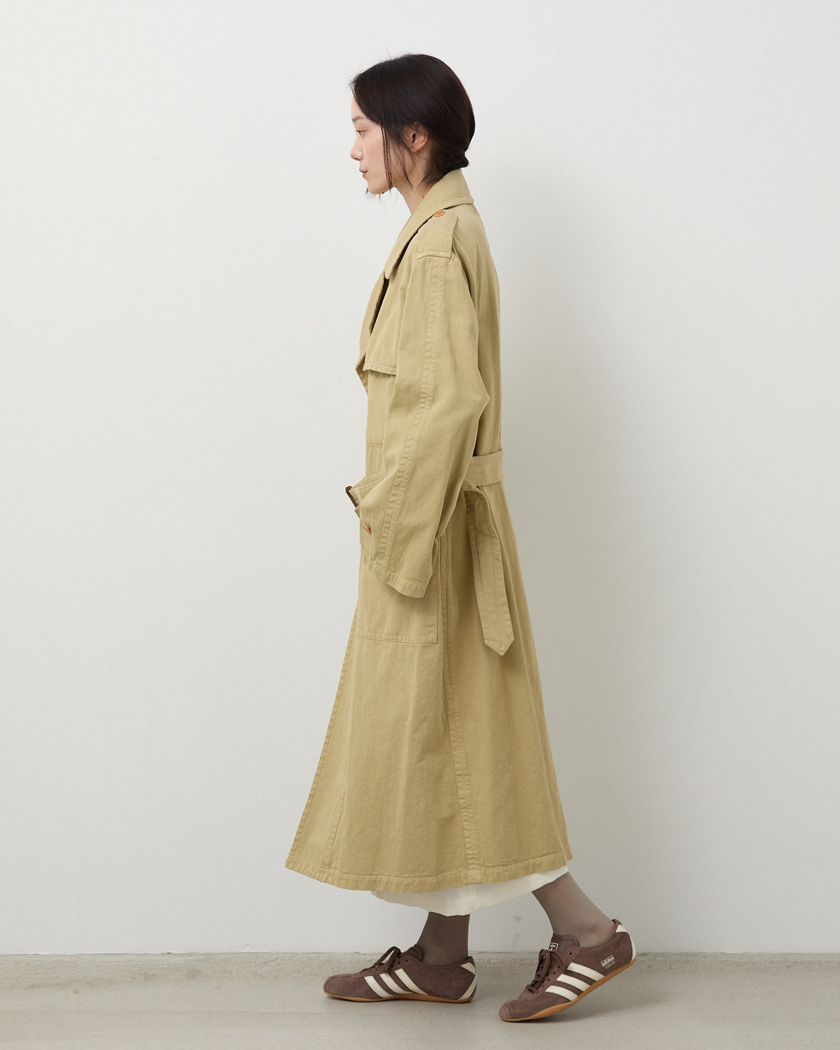 GARMENT-DYED TEXTURED CHINO COAT (WOMEN'S)