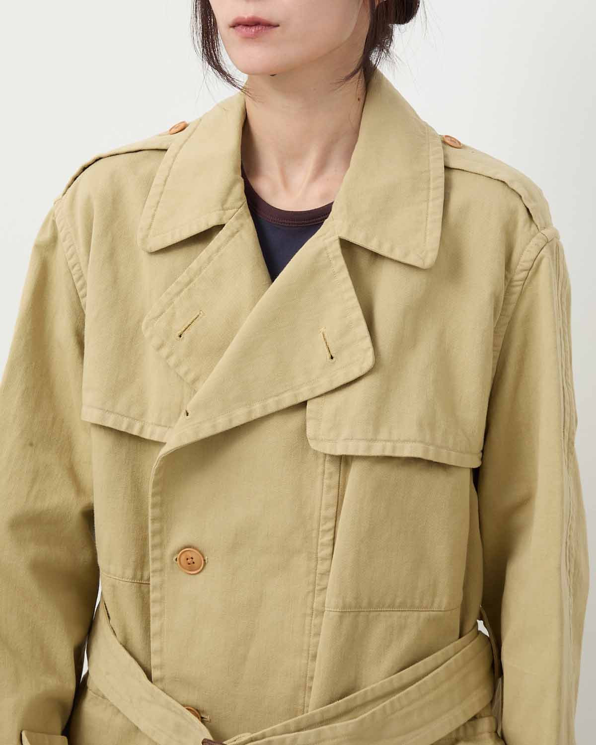GARMENT-DYED TEXTURED CHINO COAT (WOMEN'S)