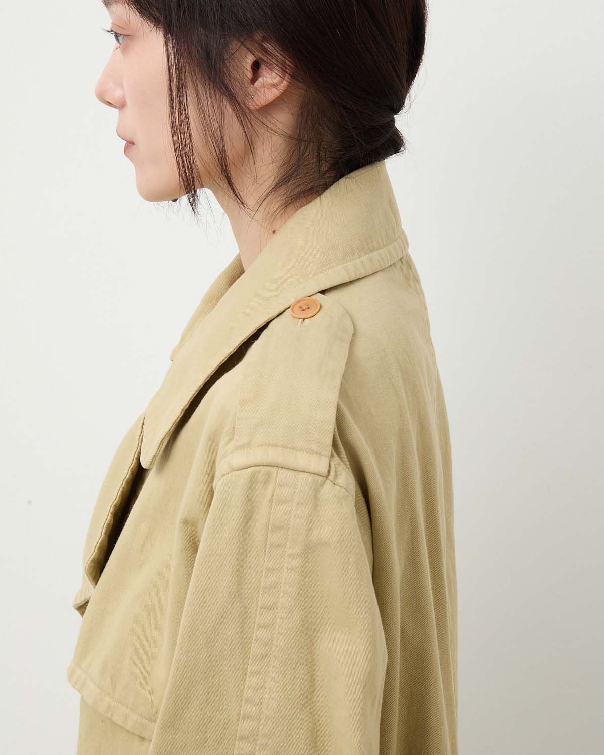 GARMENT-DYED TEXTURED CHINO COAT (WOMEN'S)