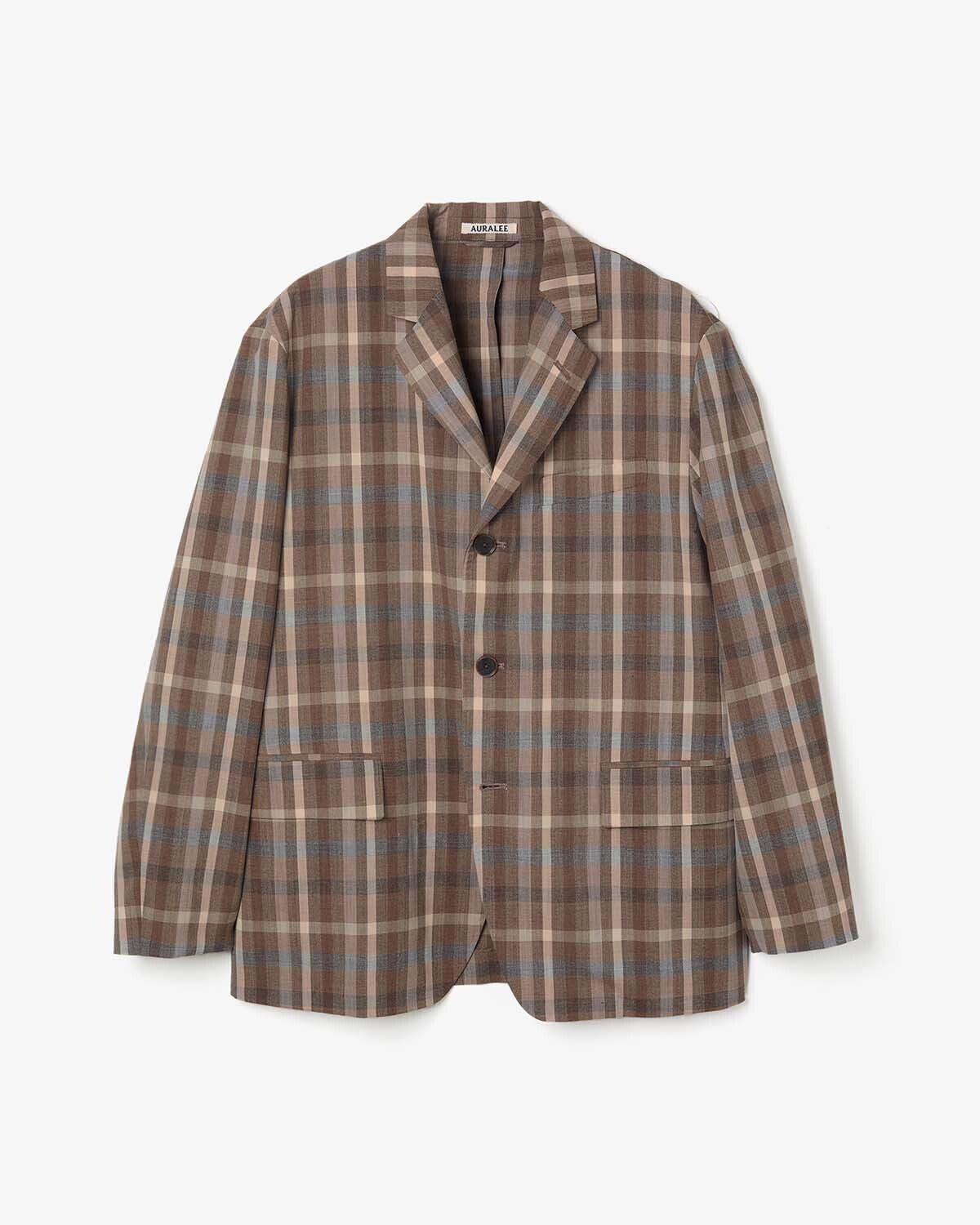 SUPER FINE TROPICAL WOOL CHECK JACKET (WOMEN'S)