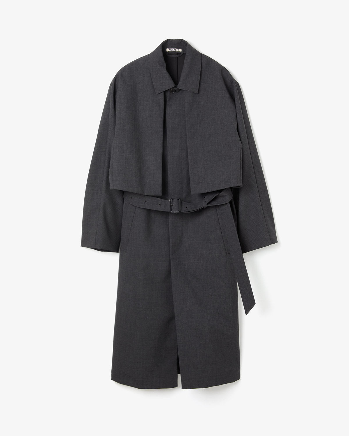 BONDED TROPICAL WOOL LAYERED SOUTIEN COLLAR COAT (WOMEN'S)