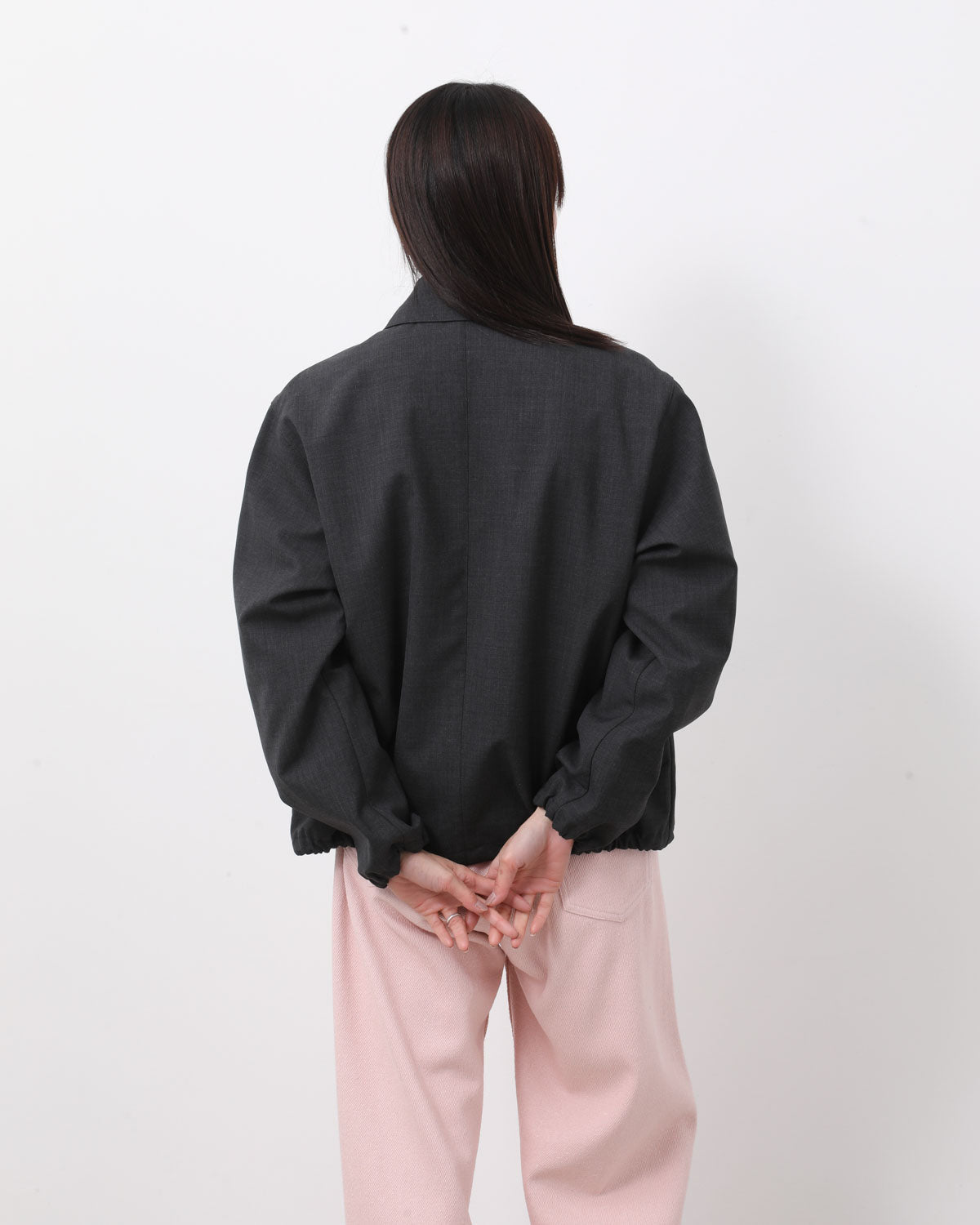 BONDED TROPICAL WOOL ZIP BLOUSON (WOMEN'S)