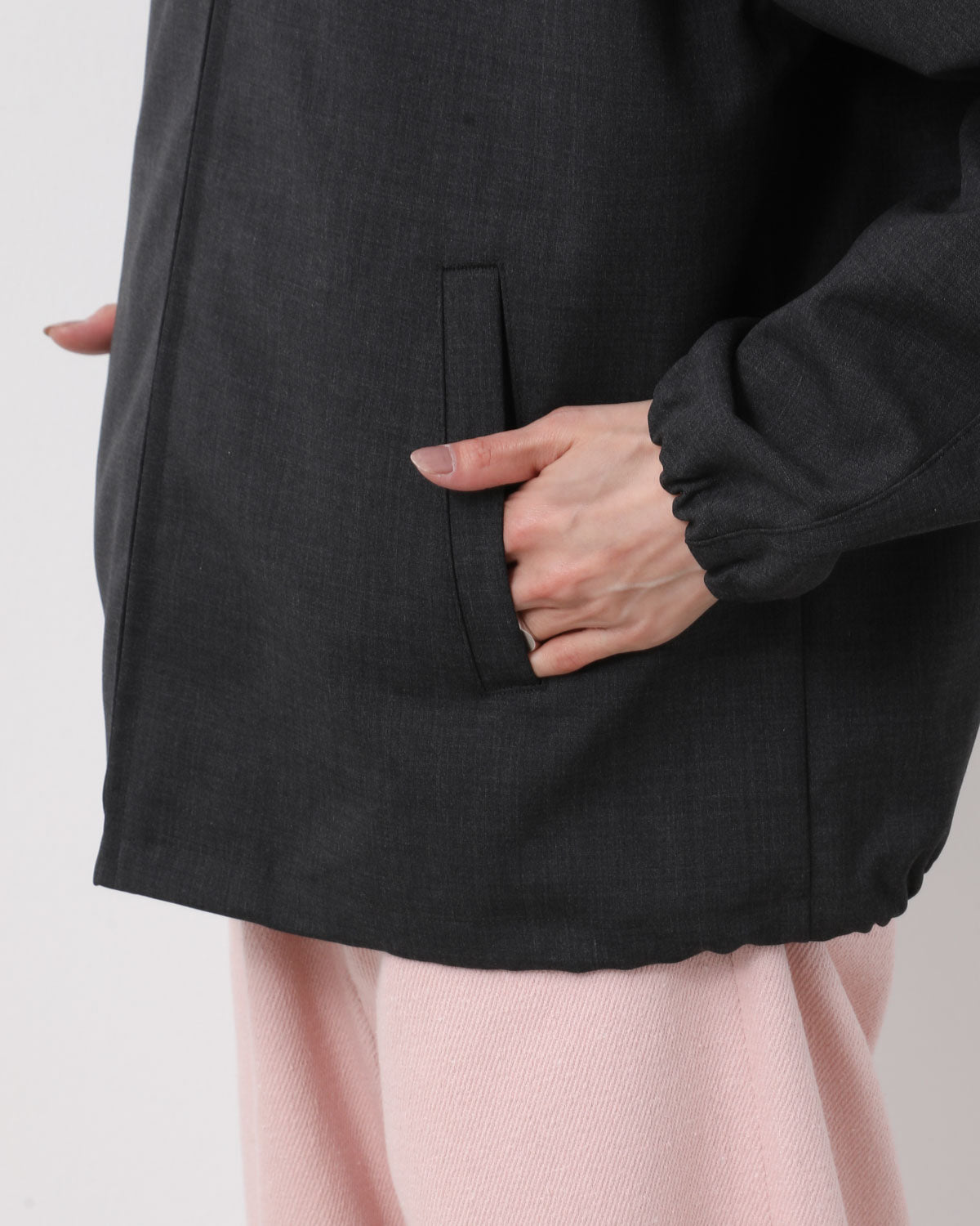 BONDED TROPICAL WOOL ZIP BLOUSON (WOMEN'S)