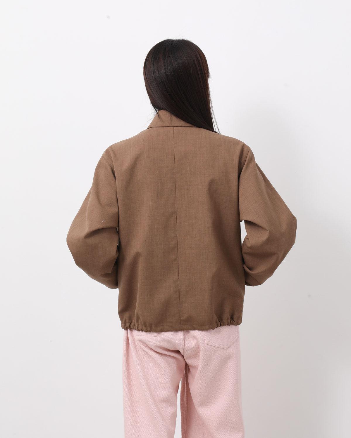 BONDED TROPICAL WOOL ZIP BLOUSON (WOMEN'S)