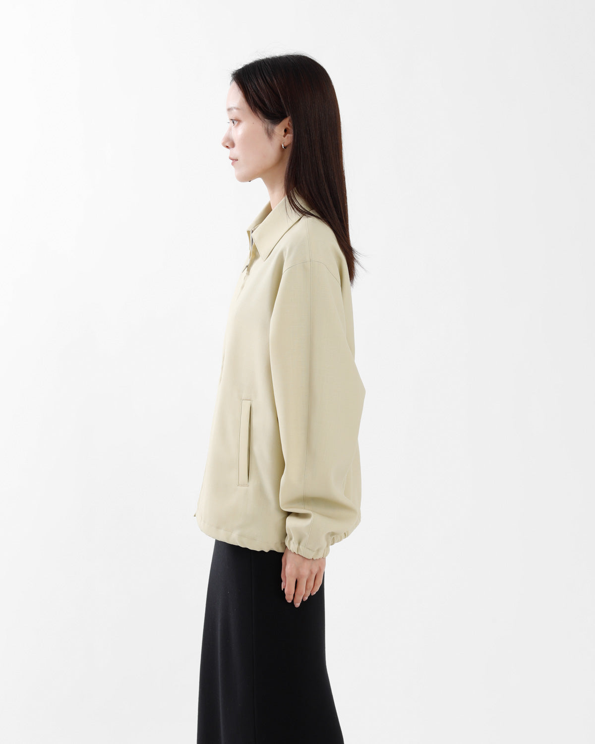 WOOL KID MOHAIR HOPSACK ZIP BLOUSON (WOMEN'S)